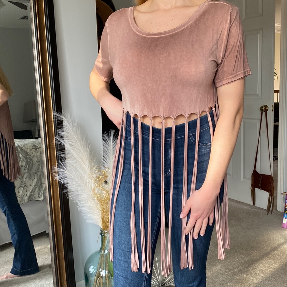 Fringe Detail Crop Top